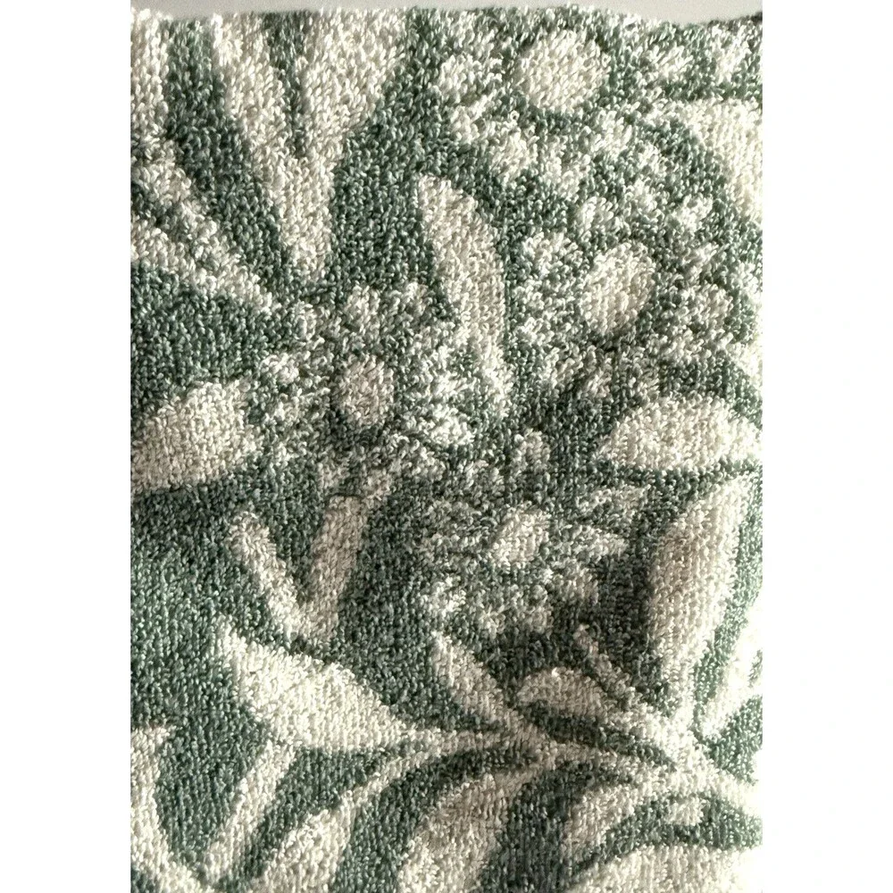 William Morris Michaelmas Daisy Sage Green Bath Towel Set of 2 English Garden
